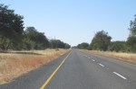 Main road passing through Chobe NP.